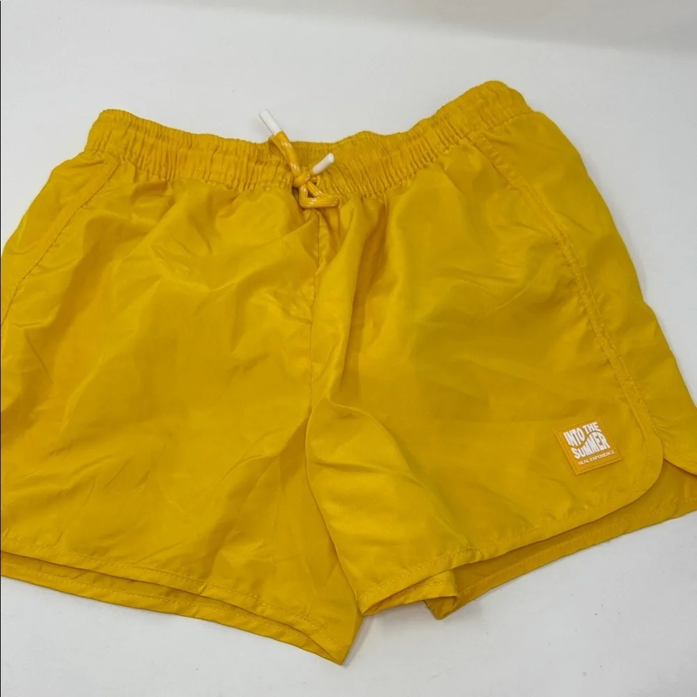 Zara Kid’s  Yellow Swim Shorts with drawstring size 11-12
